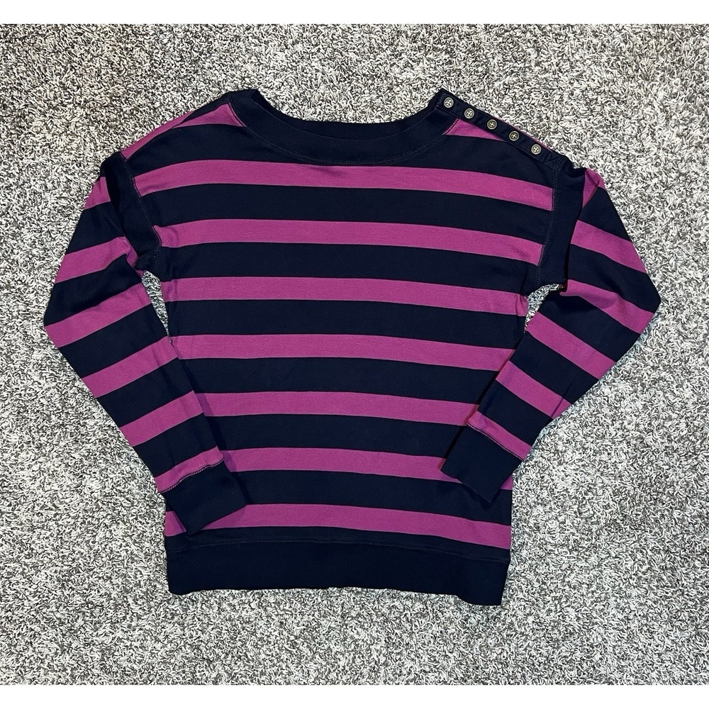 RALPH LAUREN shirt size LARGE Women's long sleeve striped knit top